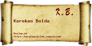 Kerekes Bolda névjegykártya